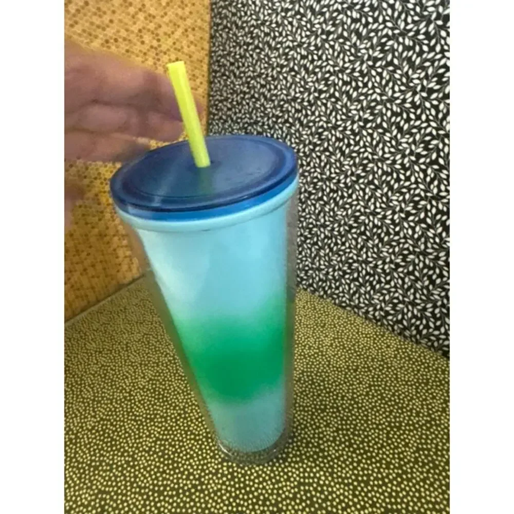 STARBUCKS 2023 SPRING BLUE AND GREEN CHANGING TUMBLER